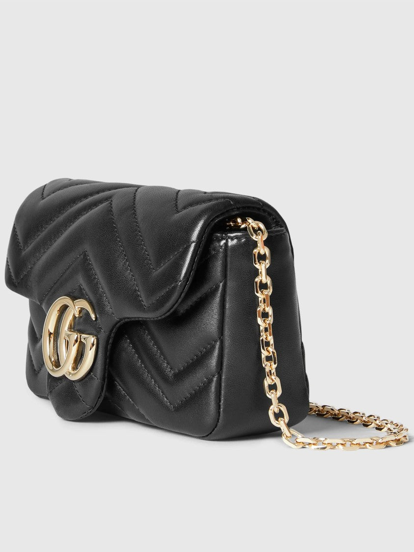Gucci Black Mini Bag Chevron Quilted Leather