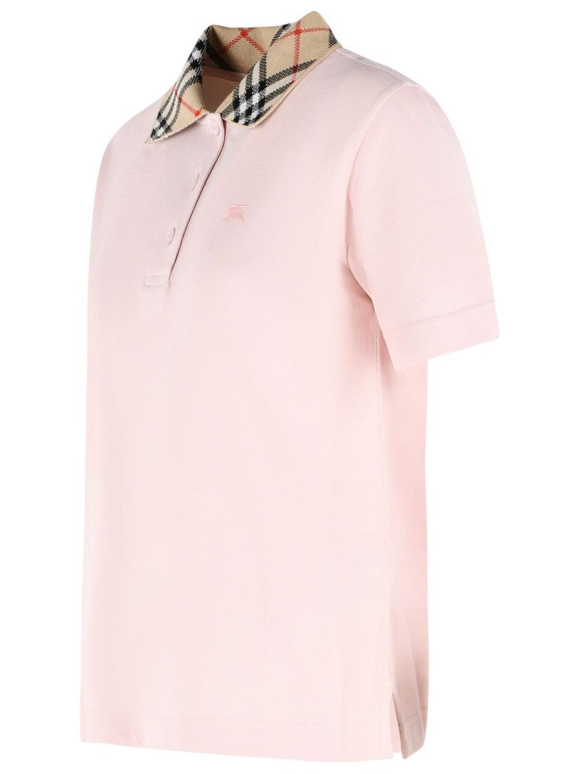Burberry 'Imogen' Pink Cotton Polo Shirt