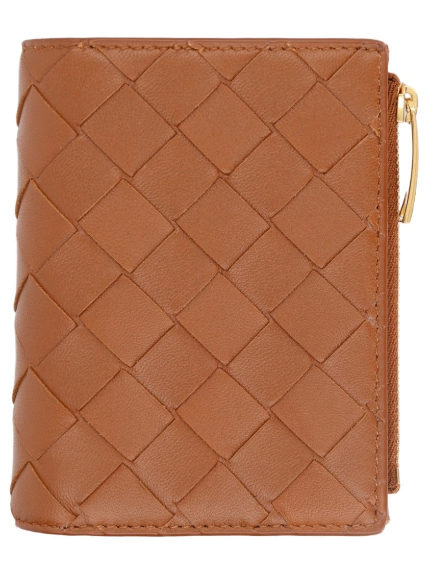 Bottega Veneta Woven Pattern Leather Bi-Fold Wallet