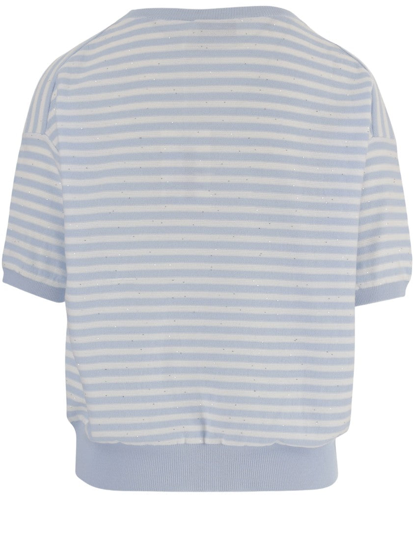 Bruno Manetti Striped Cotton Sweater