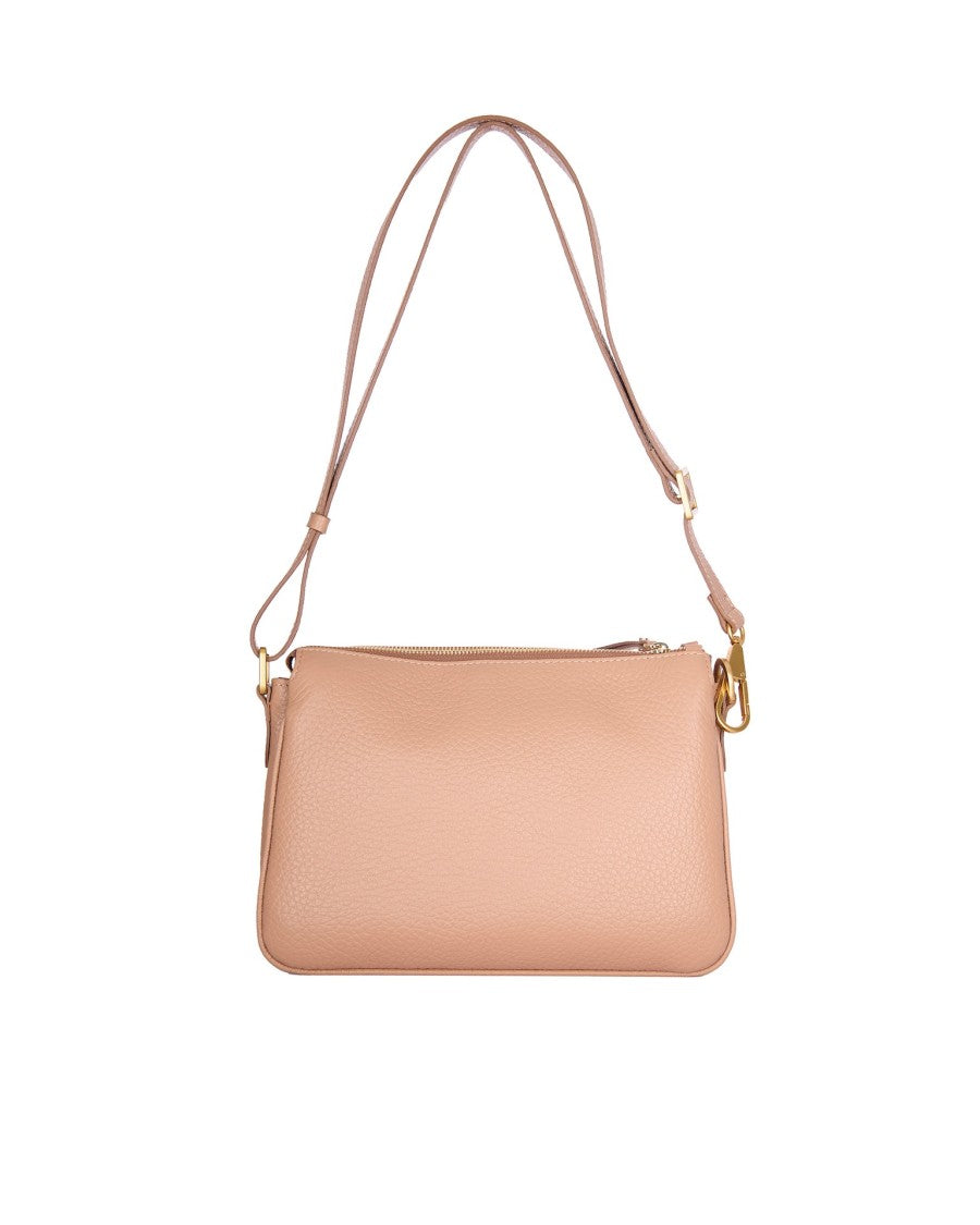 Gianni Chiarini Textured Leather Shoulder Bag With Adjustable Strap