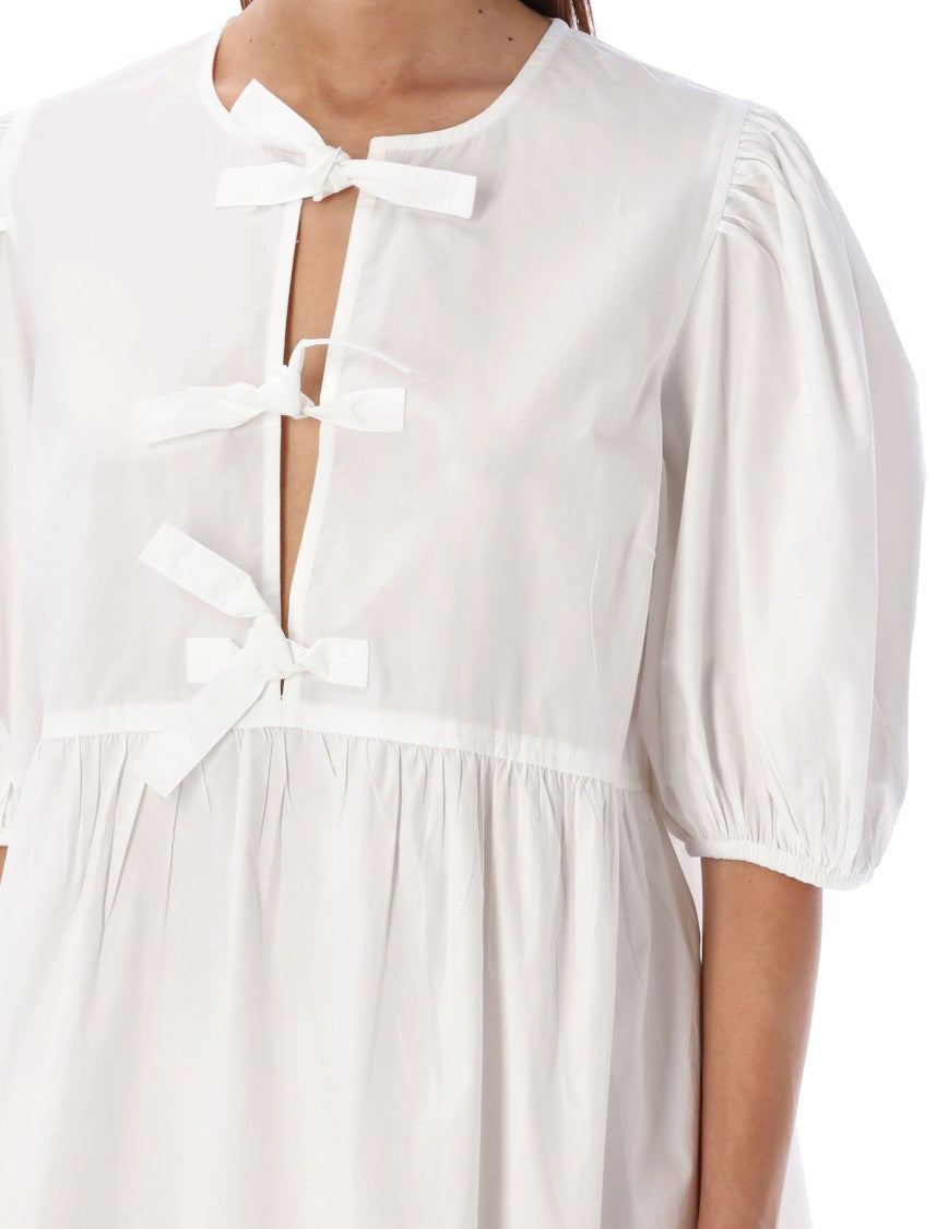 Ganni Organic Cotton Poplin Mini Dress