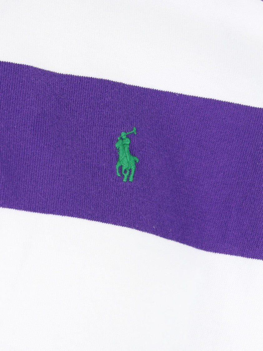 Polo Ralph Lauren Purple/White Striped Rugby Polo
