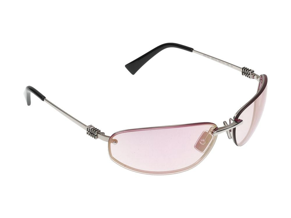 Miu Miu Gold Rimless Metal Sunglasses