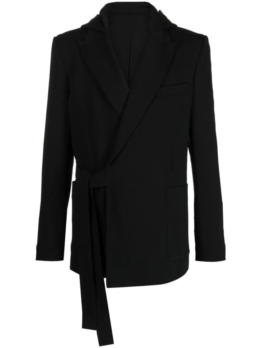 Balmain Hooded Blazer In Smooth Technical Jersey