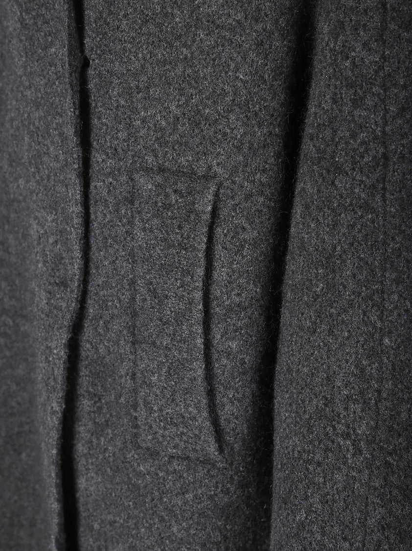Boboutic Double-Breasted Knitted Coat With Notched Lapels