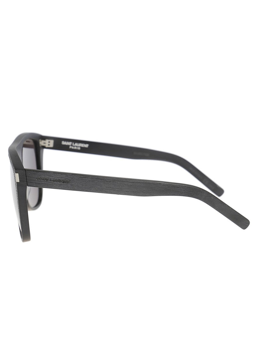 Saint Laurent Rectangular Acetate Sunglasses With Polished Finish