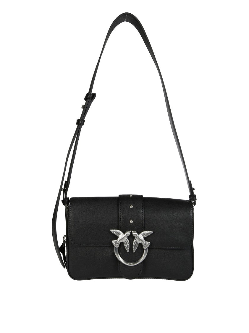 Pinko Slouchy Black Mini Crossbody Bag With Zip Closure