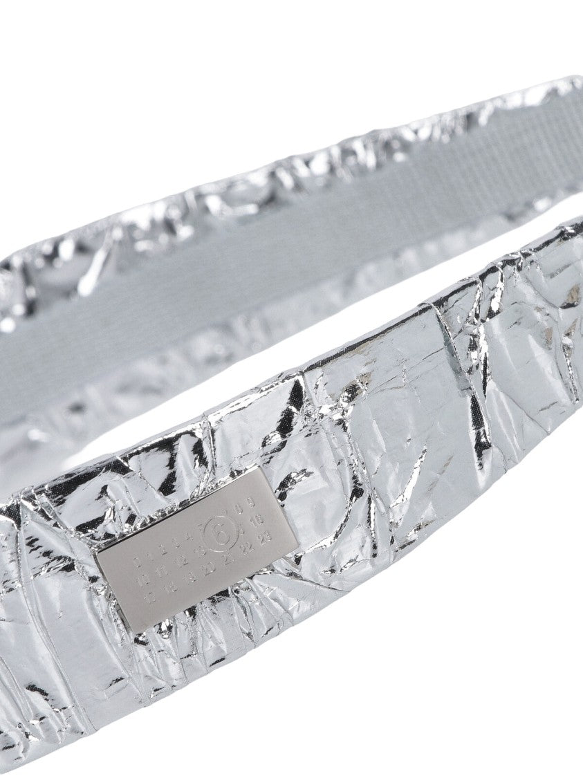 Mm6 By Maison Margiela Polished Silver Jewelry With Minimalist Design