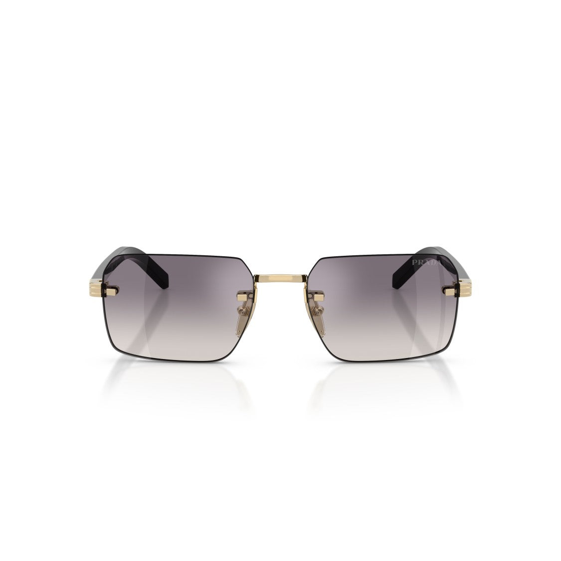 Prada 0Pr D55s Rimless Rectangular Sunglasses