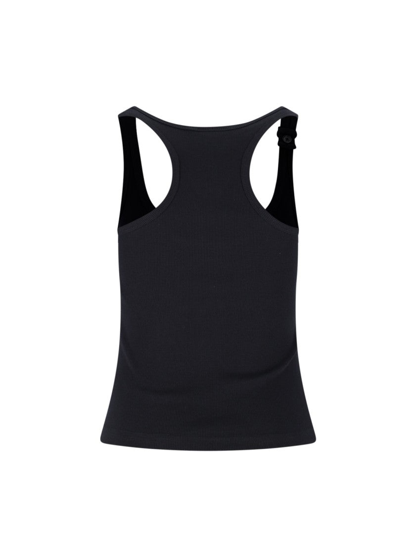 Courrèges "90’S" Ribbed Tank Top – Black
