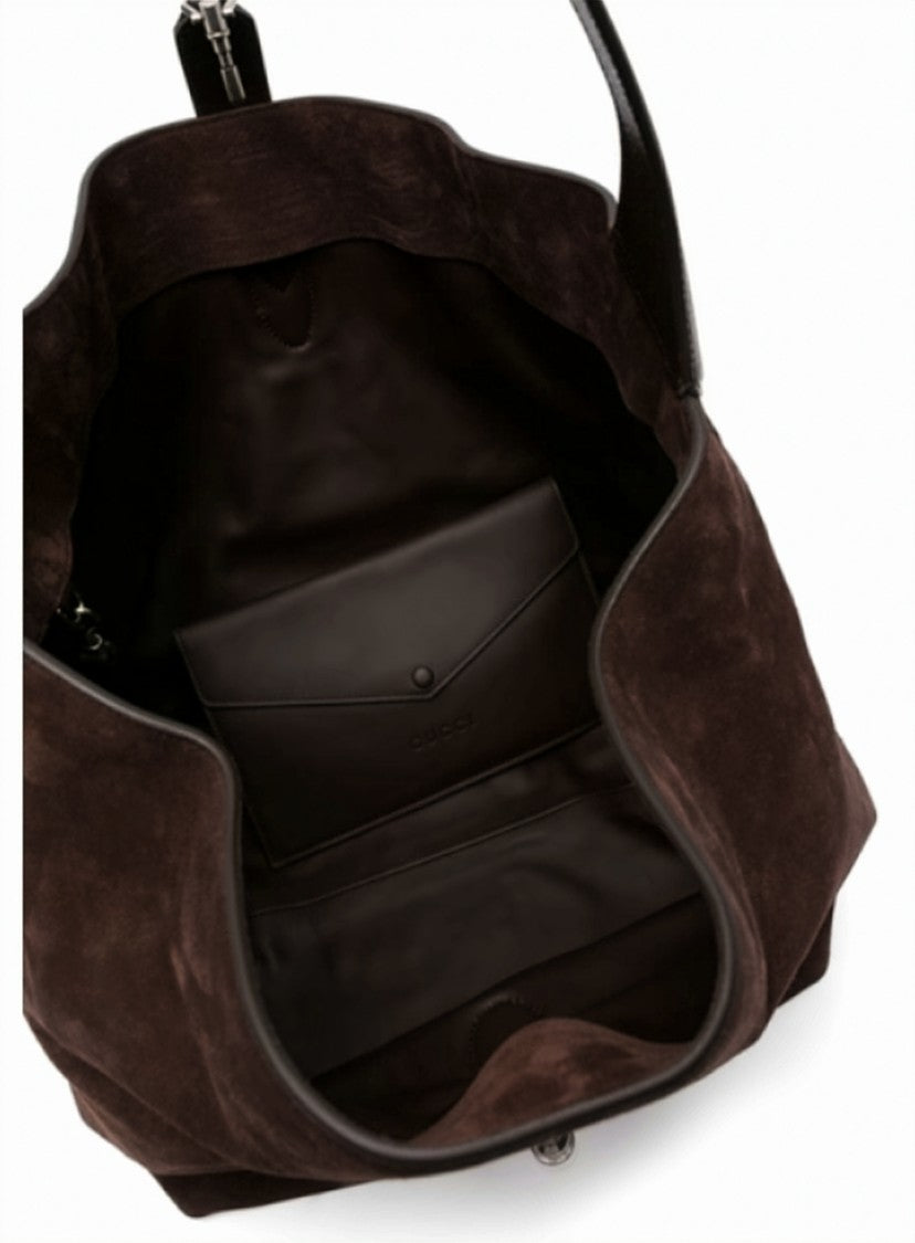Gucci Brown Suede Shoulder Bag