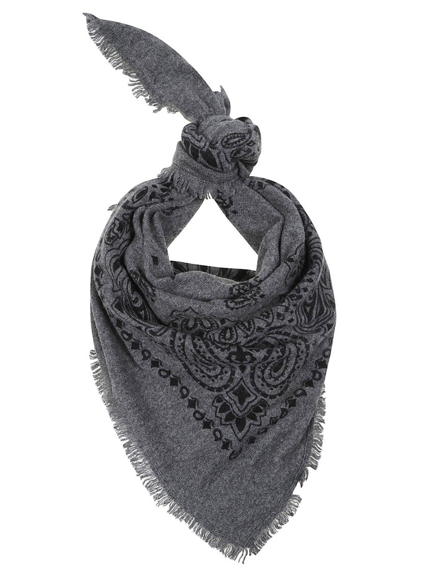 Kujten Hachiko Bico Bandana Paisley Cashmere Scarf