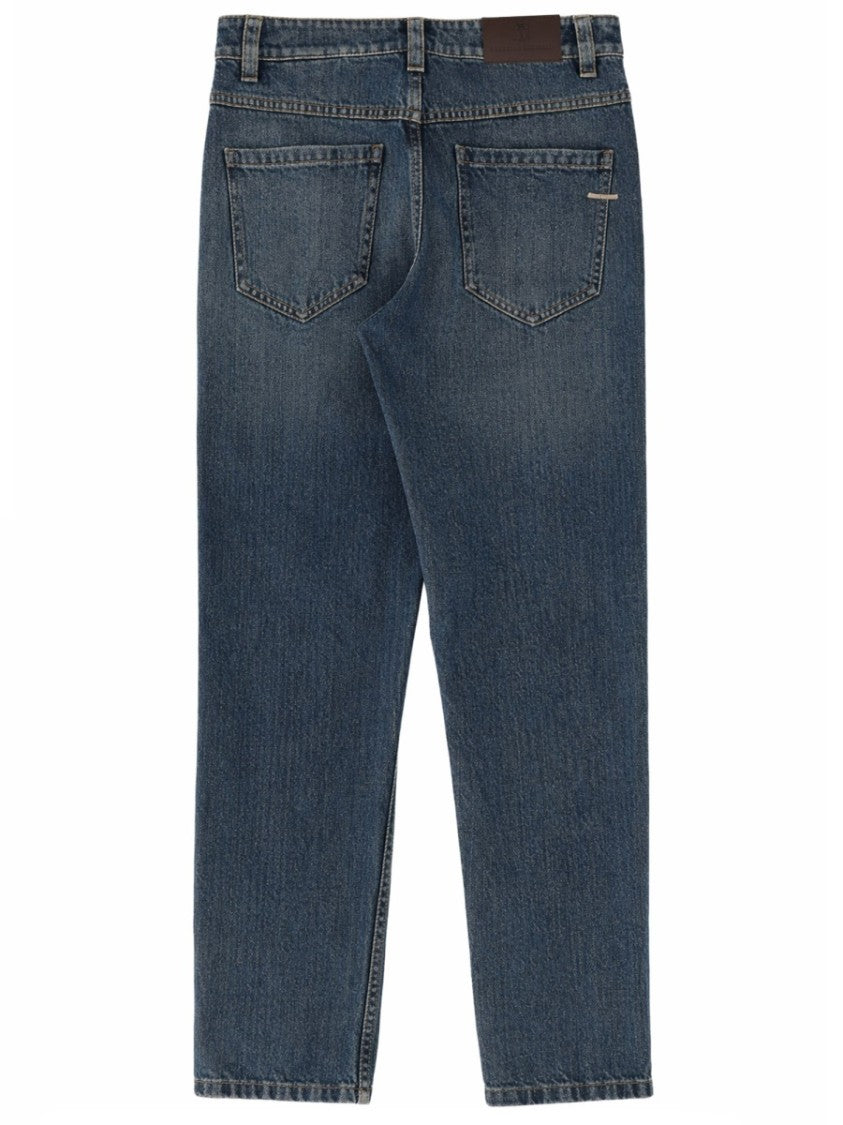 Brunello Cucinelli Classic Mid-Rise Cotton Straight-Leg Jeans