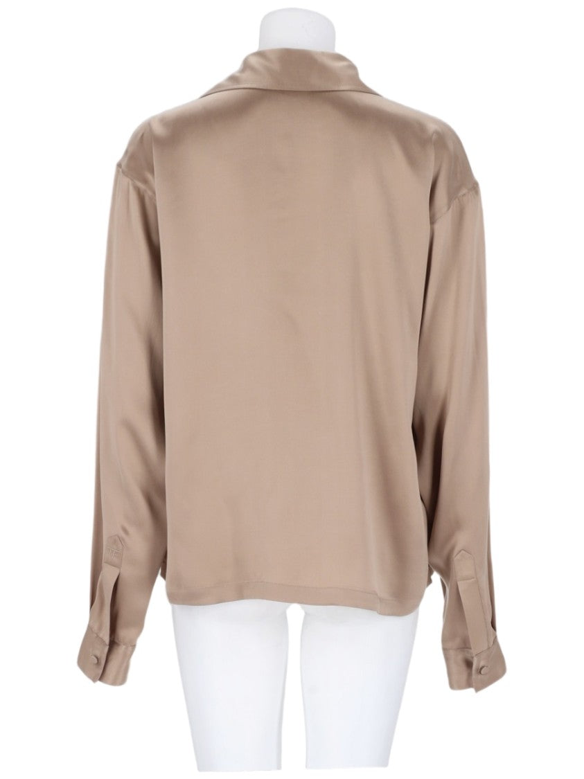 Tom Ford Satin Silk V-Neck Blouse