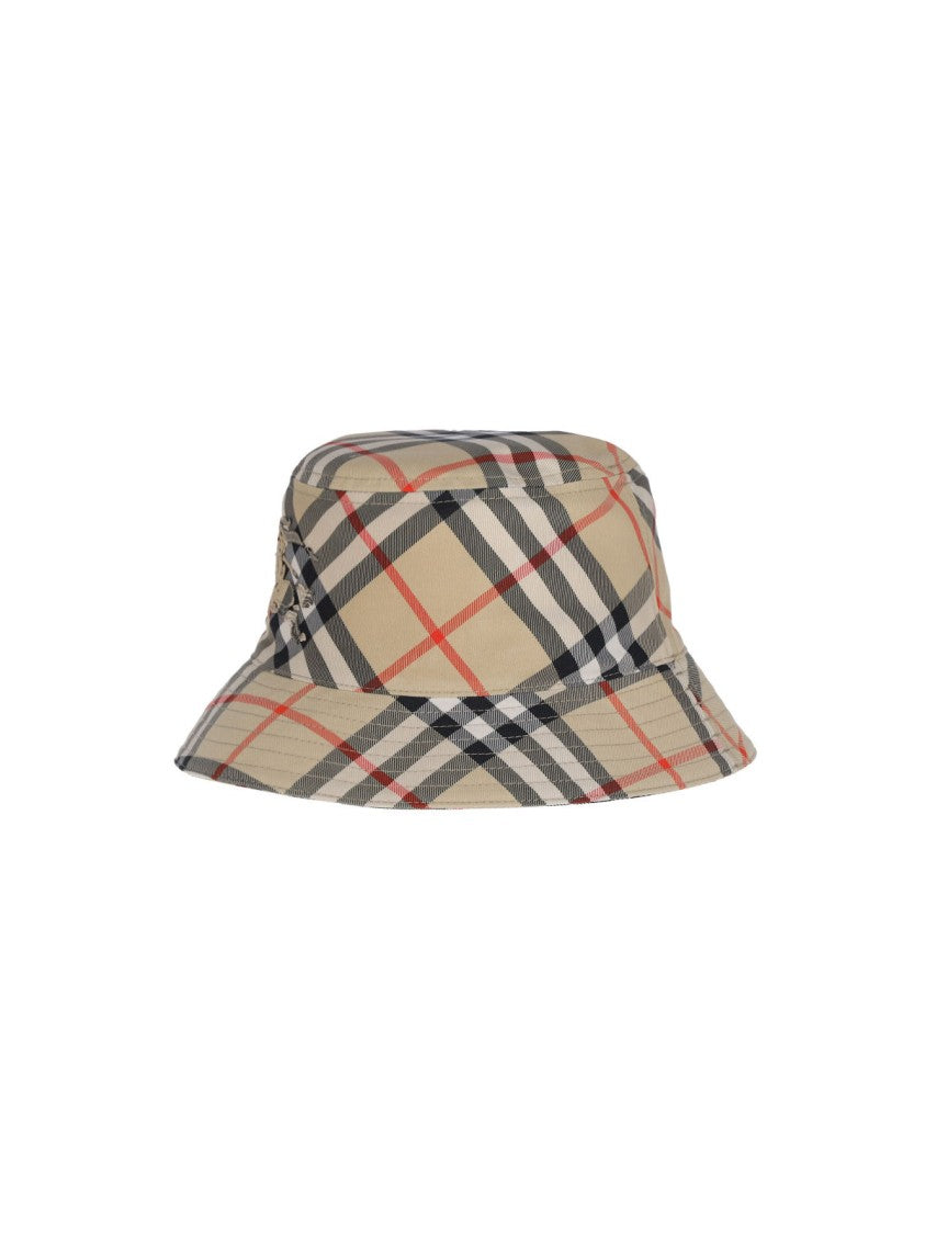 Burberry "Ekd" Bucket Hat – Beige Check