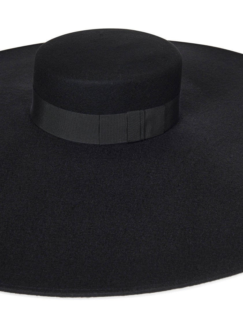 Nina Ricci Black Wool Felt Capeline Hat
