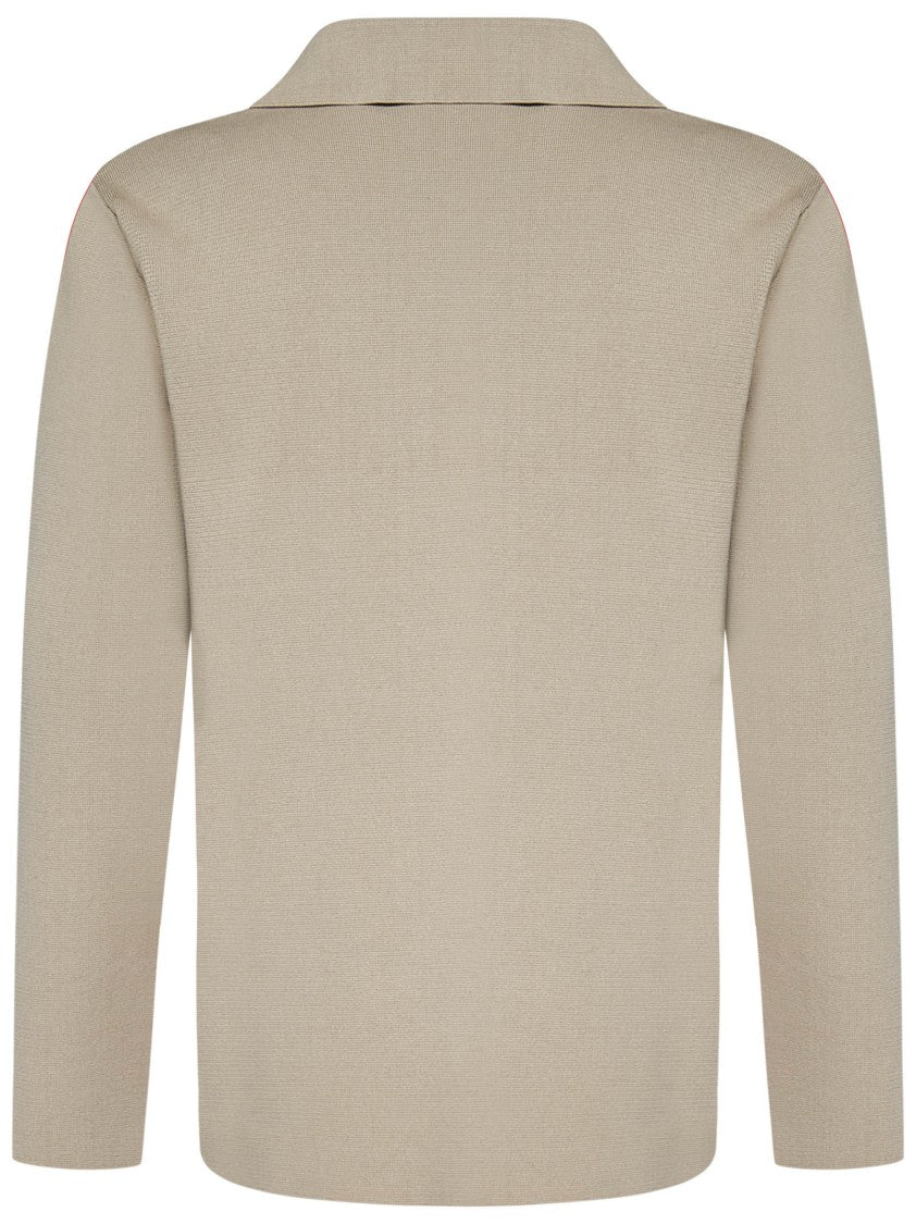 Cruciani Sand-Colored Single-Breasted Blazer With Notched Lapels