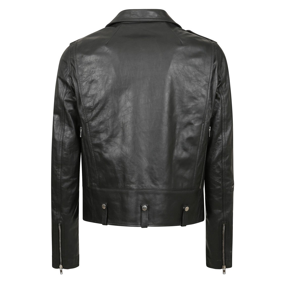 Rick Owens Sculptural Black Leather Jacket