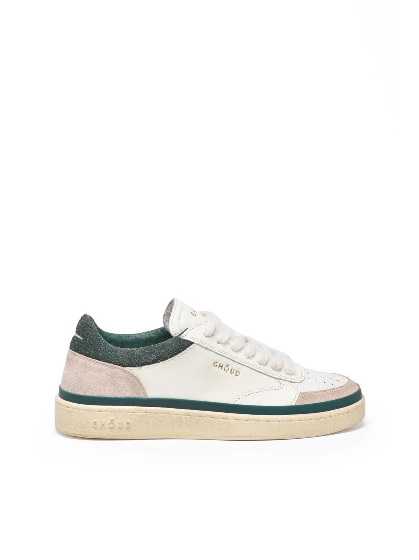 Ghoud White Leather-Blend Suede Sneakers