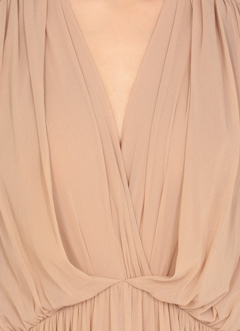 Philosophy Di Lorenzo Serafini Beige Tulle Dress