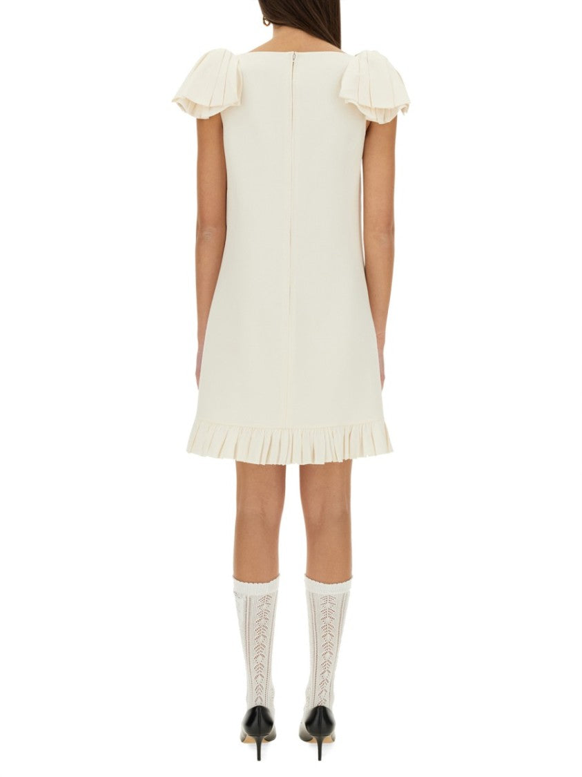 crepe couture short dress Crepe Couture Plusdepois Print Short Dress