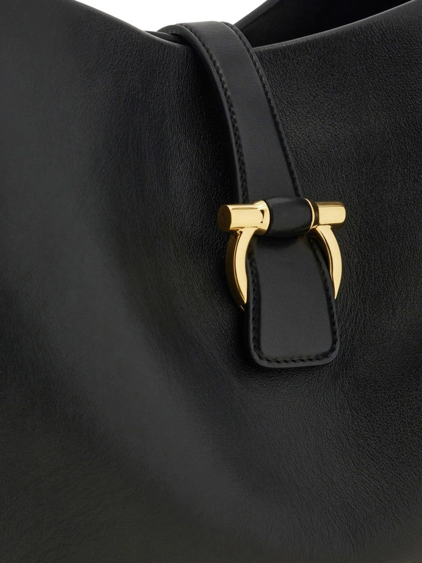 Salvatore Ferragamo Black Tote M Medium Structured Totes