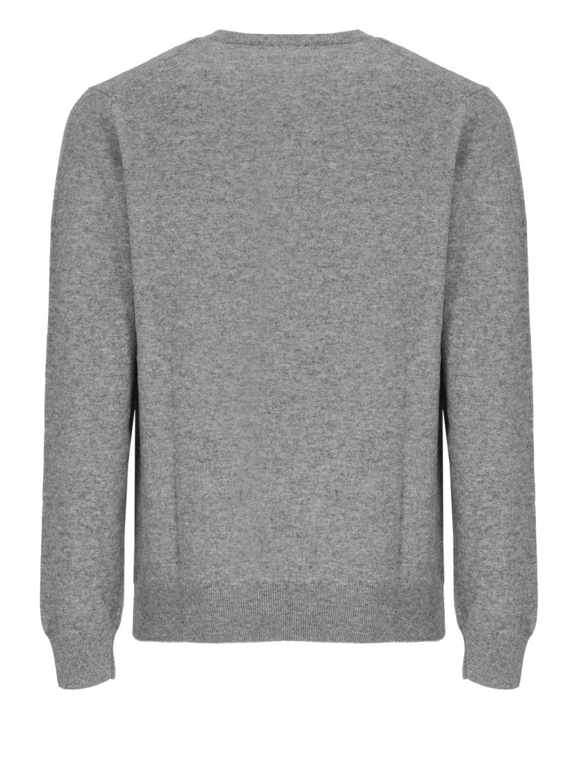 Della Ciana Grey Wool-Blend Crew Neck Sweater