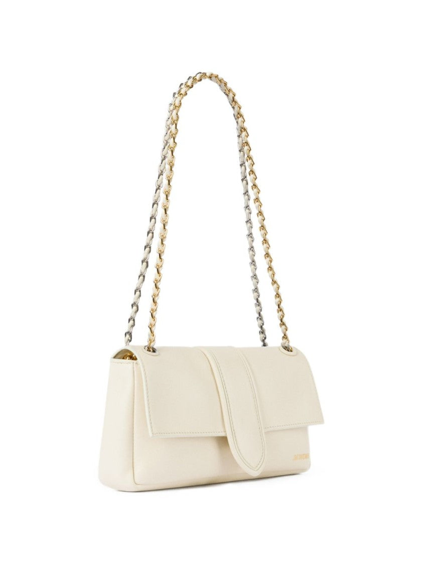 Jacquemus Light Ivory Chain Strap Flap Bag