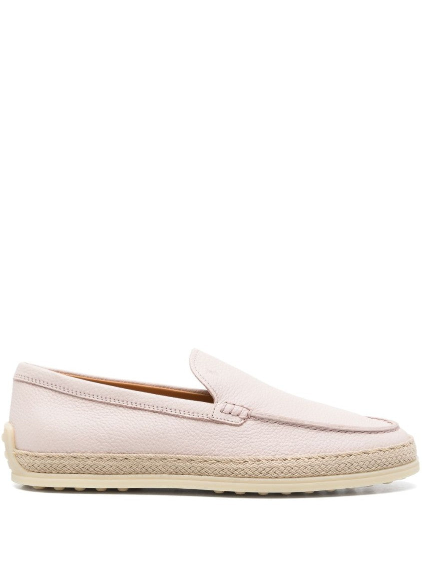 Tod's Calfskin Pink Flat Shoes