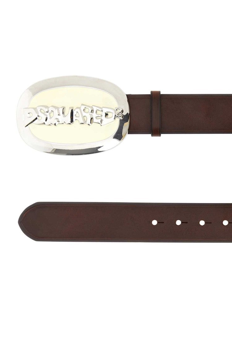 Dsquared2 Brown Leather Belt
