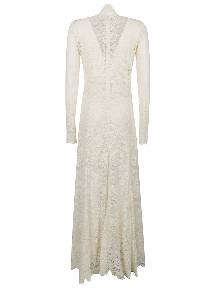 Rabanne Long Dress Long Floral Polyamide Lace Dress