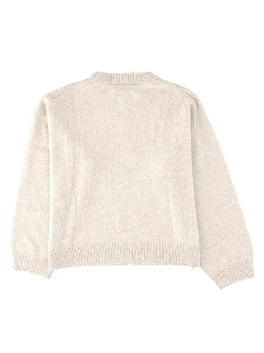 Loulou De Saison Grey Relaxed Crewneck Wool-Blend Sweater