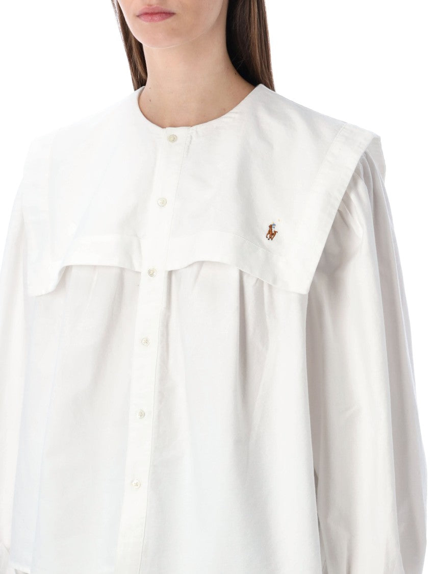 Polo Ralph Lauren Cotton Oxford Shirt With Bib Detail