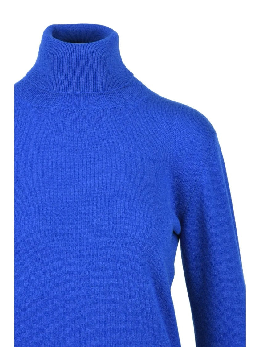 Customer Lovers & Knit Blue Cashmere Turtleneck Sweater