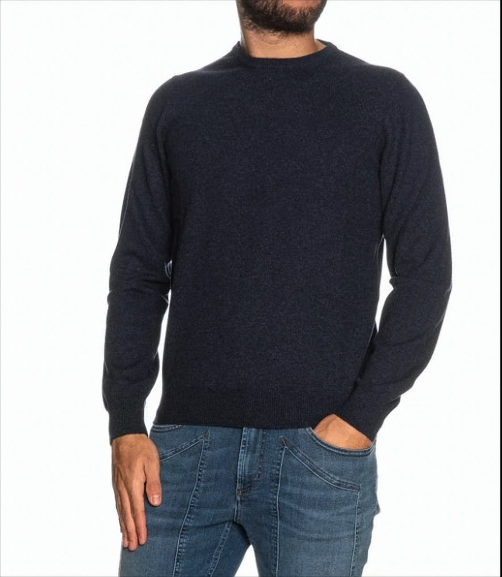 Gran Sasso Ribbed Crewneck Sweater With Timeless Fitted Silhouette