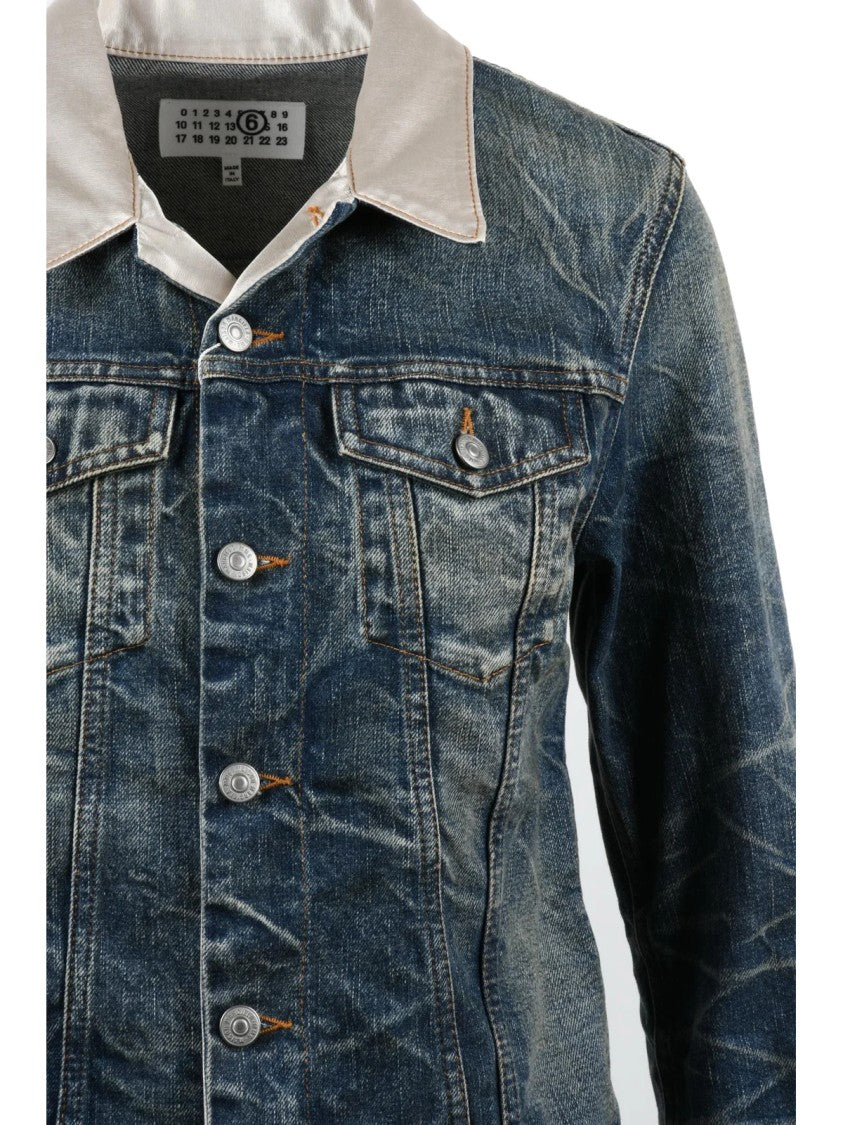 Mm6 By Maison Margiela Blue Cotton Denim Jacket