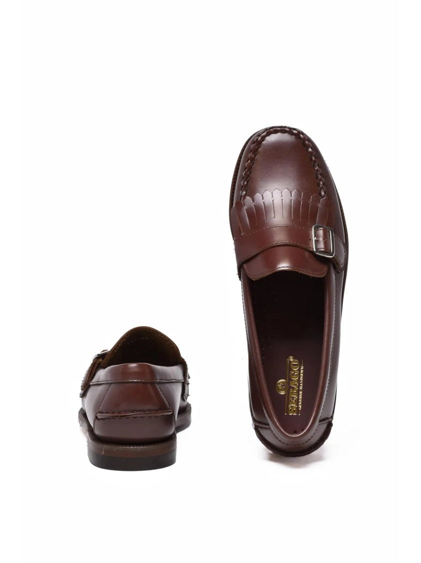 Sebago Brown Leather Penny Loafers
