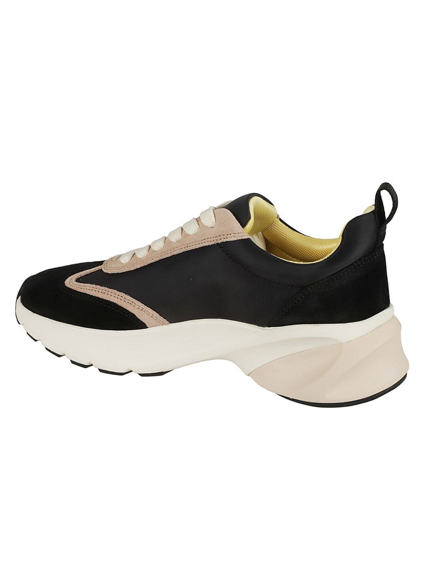 Tory Burch Sporty Sneakers With Leather And Suede Accents