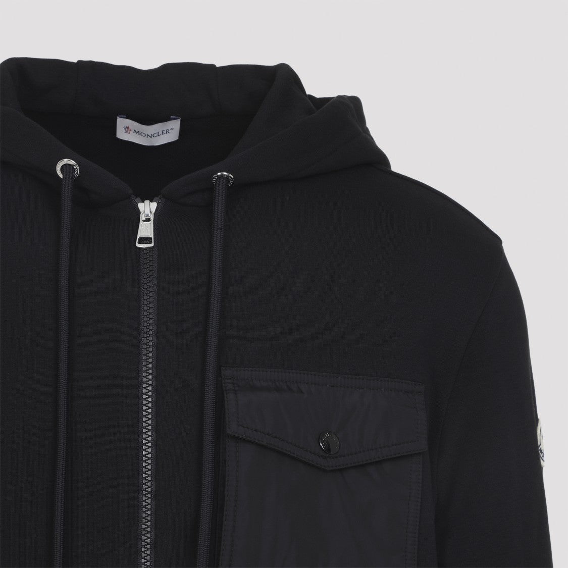 Moncler Zip Up Black Polyamide Jacket