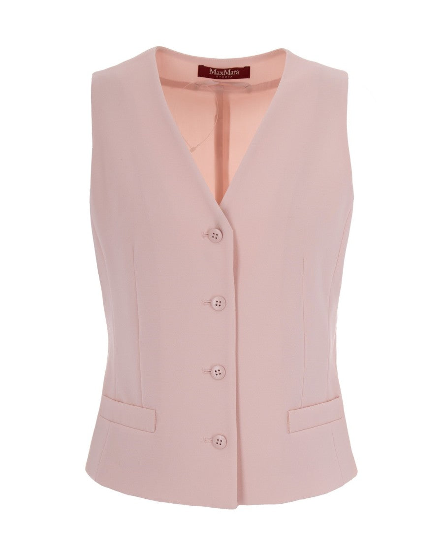 Max Mara Pink Crepe Gilet