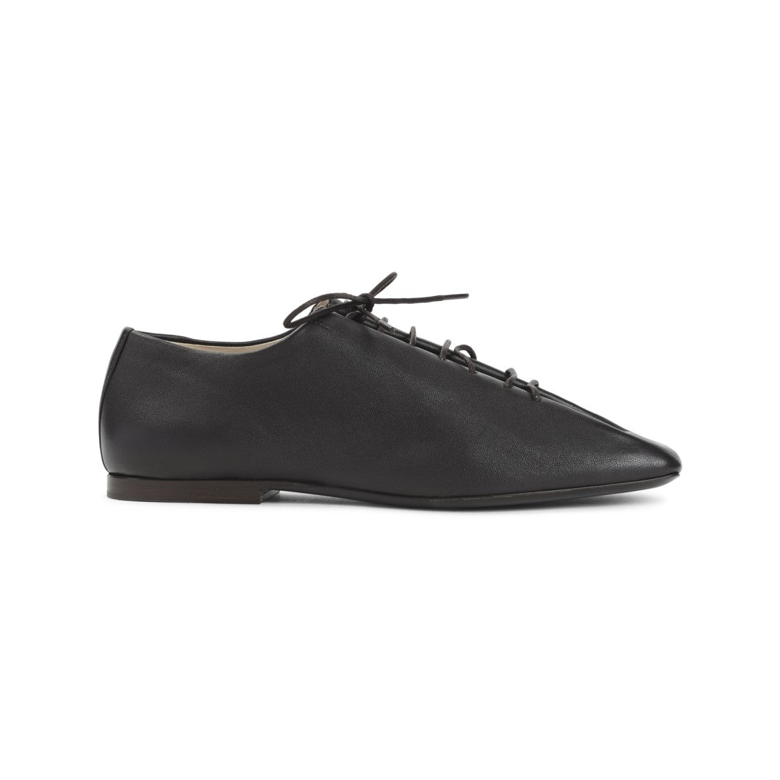Lemaire Souris Flat Classic Black Calf Leather Derbies
