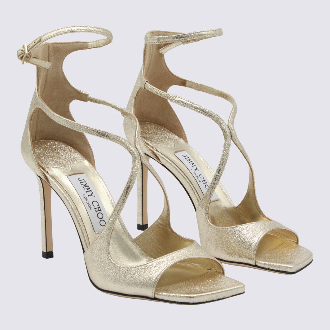 Jimmy Choo High-Heeled Sandals With Metallic Finish