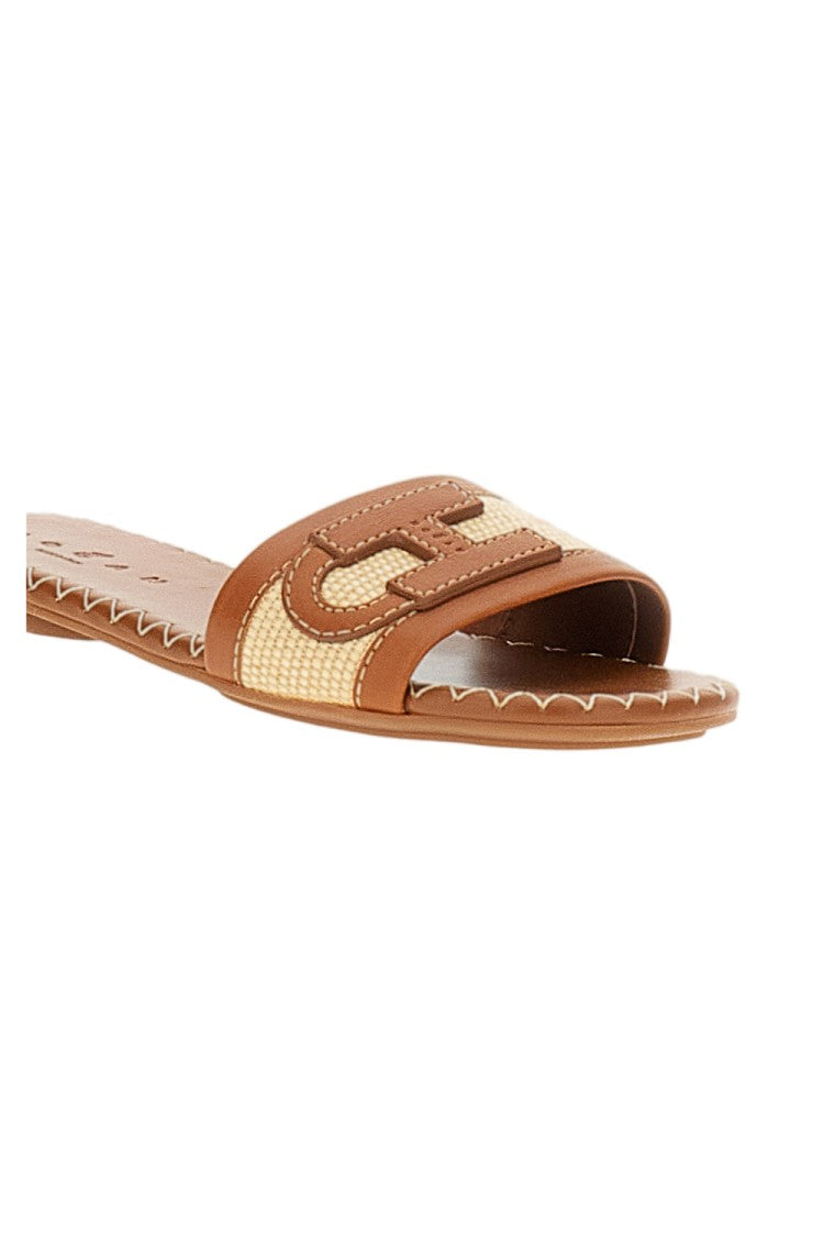 Hogan Brown H685 Flat Sandals