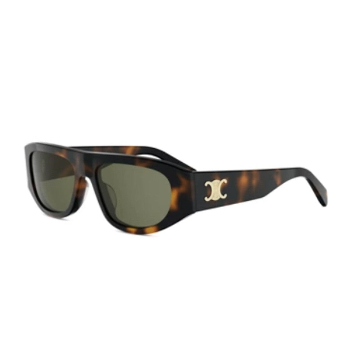 Celine Havana Triomphe Acetate Geometric Sunglasses