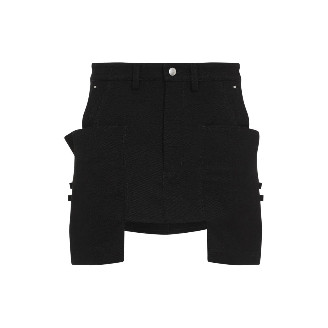 Rick Owens Wool Mini Skirt With Utility Pockets And Tailored Fit