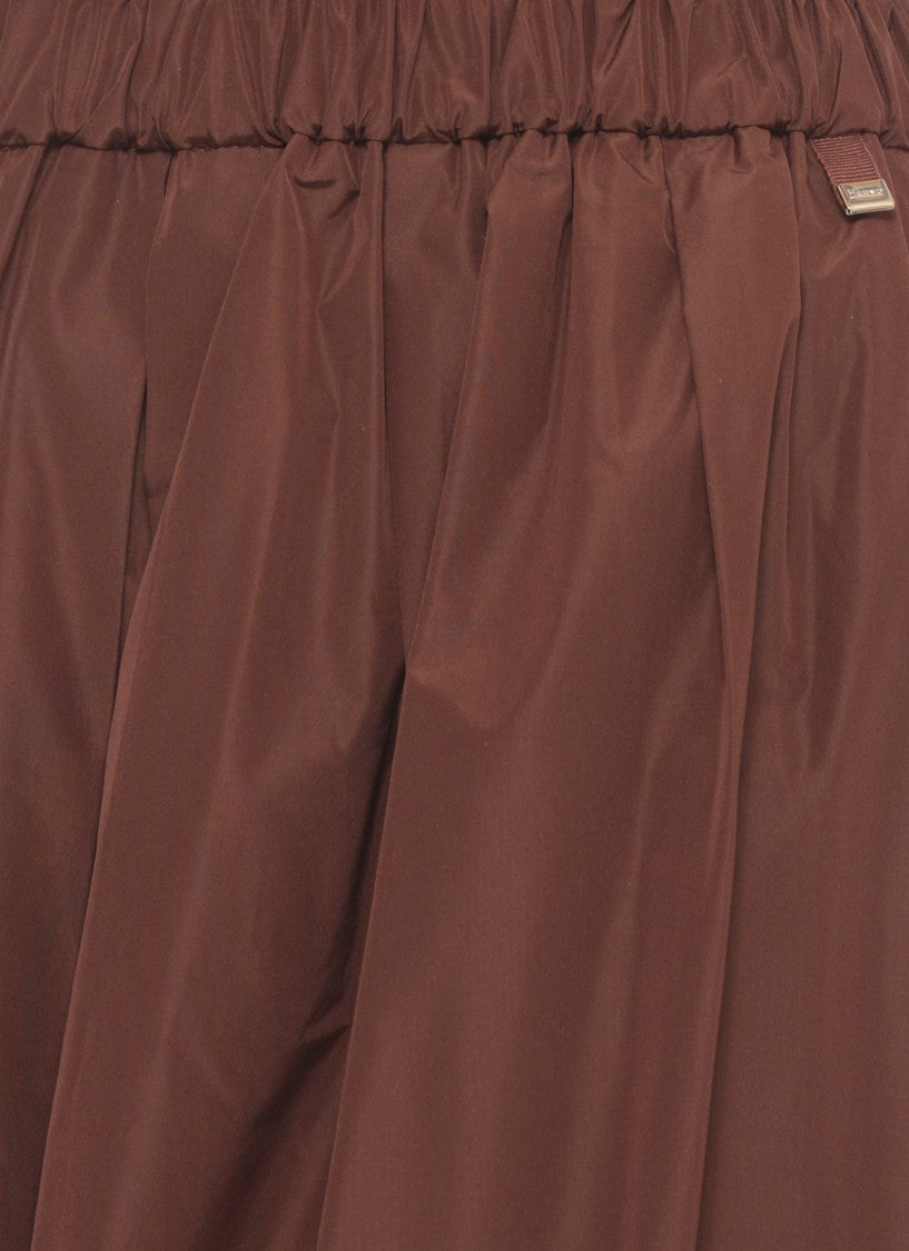 Herno Brown Elastic Waist Skirt