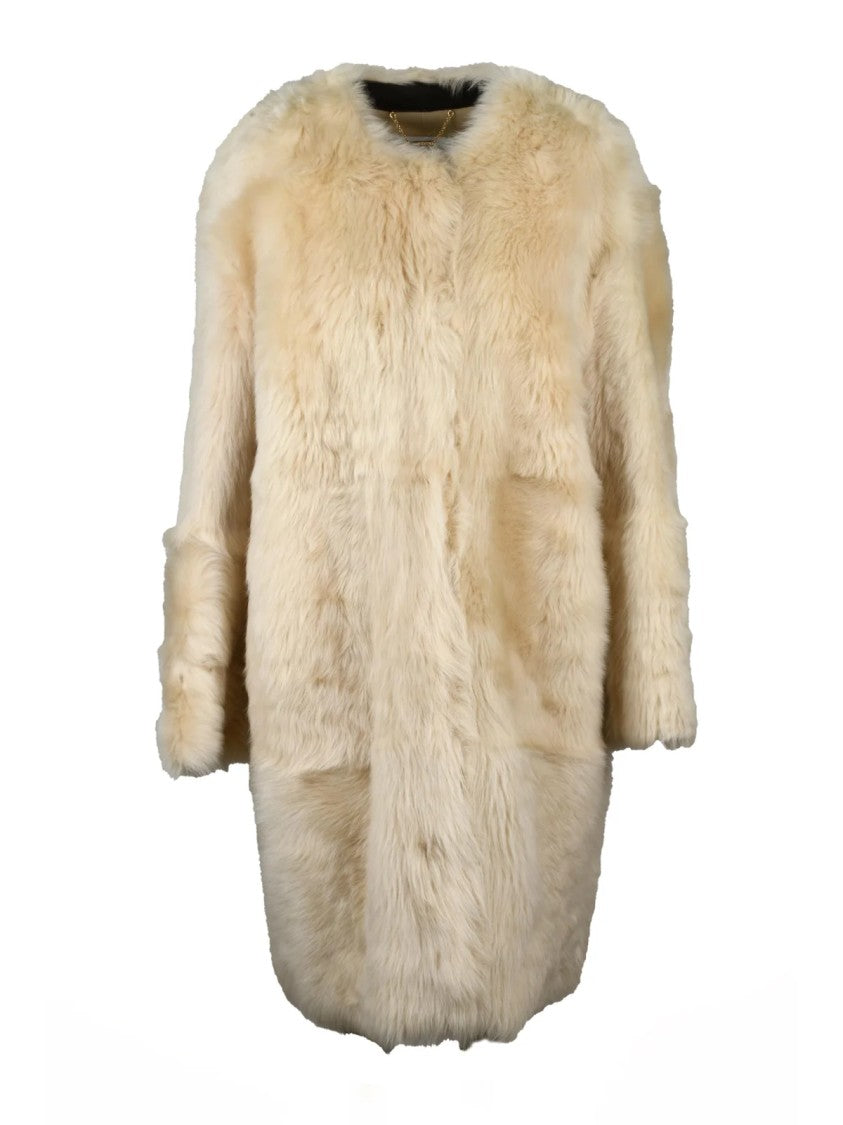 Zimmermann Voluminous Cream Horsehair Coat