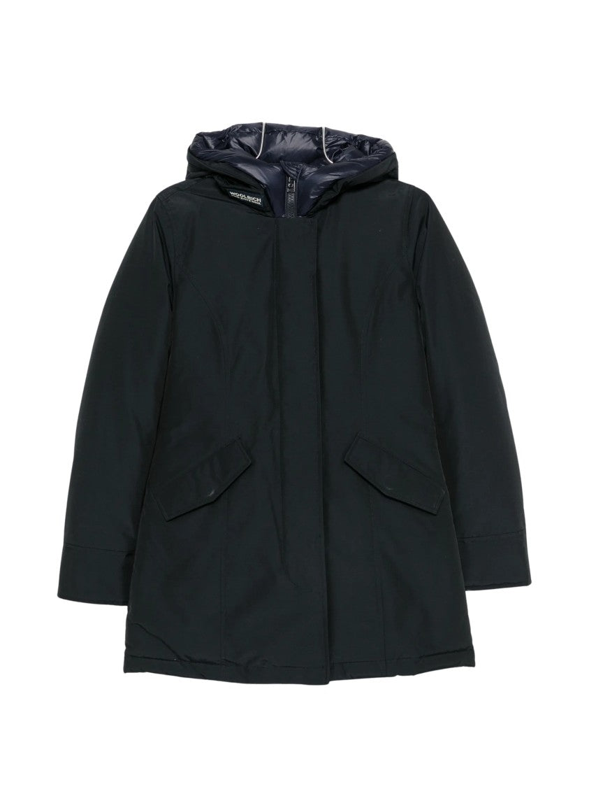 Woolrich Arctic Parka Padded Navy Blue Cotton-Blend Parka