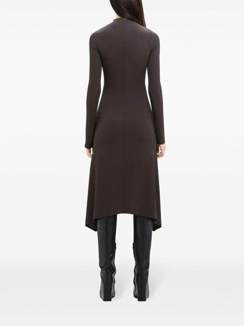 Courrèges Brown Stretch Jersey Dress
